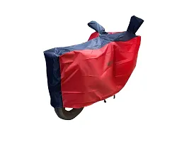 BIGZOOM Universal Bike Cover Waterproof Uv Ray Protection  Dustproof Bike Body Cover Two Wheeler Cover Bike Scooter Scooty Jupiter with Bag (Red Blue)-thumb2