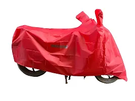 BIGZOOM Water Resistant UV Protection  Dustproof Bike Body Cover Suitable for Royal Enfield Classic 350 Bs3 to Bs6 (Red Semi Waterproof)-thumb2