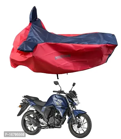 BIGZOOM Water Resistant UV Protection  Dustproof Bike Body Cover for Yamaha FZ / FZS Bs3 to BS6 All Model (Blue Red Semi Waterproof)