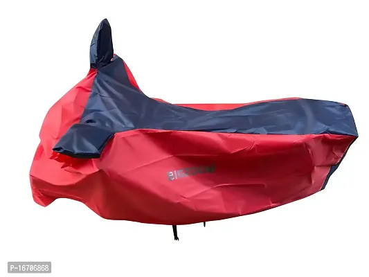 BIGZOOM Universal Bike Cover Waterproof Uv Ray Protection  Dustproof Bike Body Cover Two Wheeler Cover Bike Scooter Scooty Jupiter with Bag (Red Blue)-thumb0