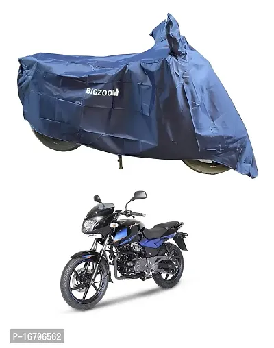 BIGZOOM Dustproof UV Ray Protection Weather Proof Bike Body Cover for Bajaj Pulsar 150/180/200/220 Bs3 Bs4 and bs6 All Model (Blue)-thumb0