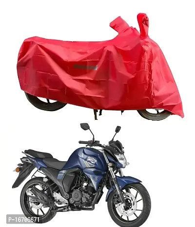 BIGZOOM Water Resistant UV Protection  Dustproof Bike Body Cover for Yamaha FZ / FZS Bs3 to BS6 All Model (Red Semi Waterproof)