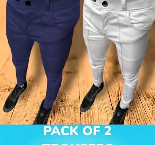 Men Combo  Formal  2 Way Trousers Lower