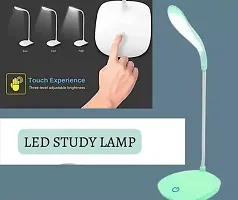 study lamp rechargable led touch on off switch student study reading dinner led table lamp,,,white light lamp (pack of 1,colour as available)-thumb2