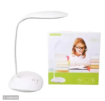 study lamp rechargable led touch on off switch student study reading dinner led table lamp,,,white light lamp (pack of 1,colour as available)-thumb4