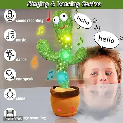 Baby Toys Dancing Talking Cactus Toy with Adjustable Volume Control, Talking Cactus Toys 6 to 12 Month, The Singing Cactus Toy Repeats What You Say, Talking, Dancing,-thumb0
