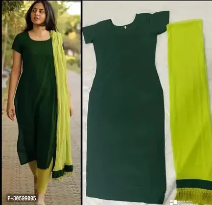 Fancy rayon Slub Kurta Dupatta Set