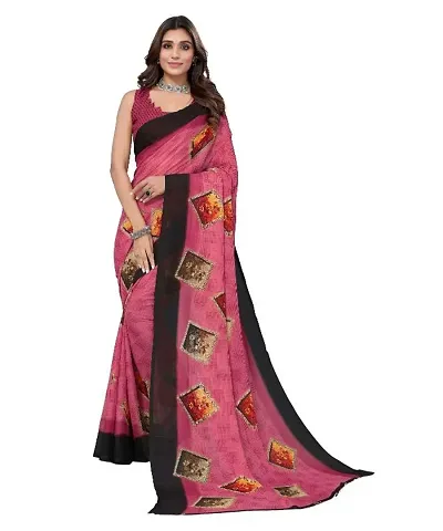 Beautiful Georgette Saree With Blouse Piece For Women