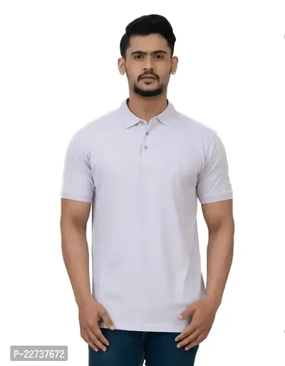 Stylish Fancy Cotton Solid Polos T-Shirts For Men