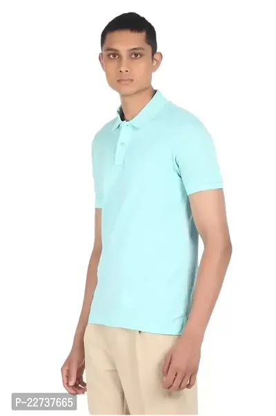 Stylish Fancy Cotton Solid Polos T-Shirts For Men-thumb0