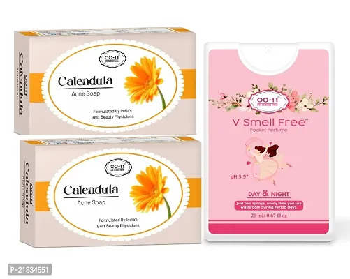 OO-11 v Smell Free  OO-11 Calendula Acne Soap ( Combo  Pack of 3)