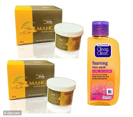 Skin Alive Mango Bleach Cream Clean  Clear foaming Face Wash-thumb0