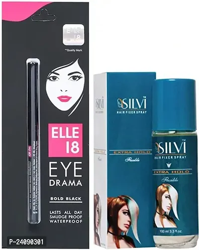 ELLY 18 Kajal-1  silvi hair fixer-1 PACK OF 2