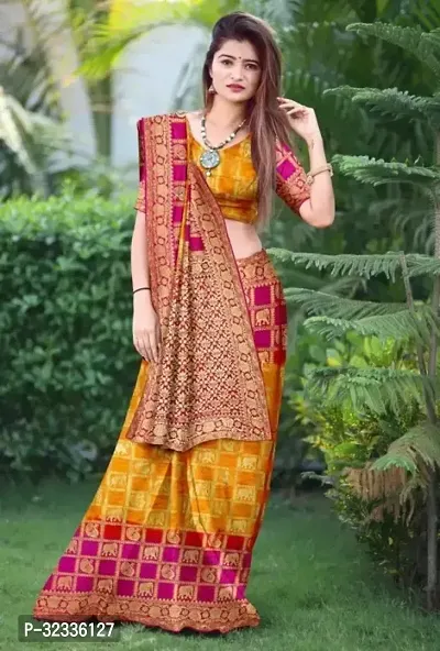 Woven Banarasi Art Silk Saree-thumb0