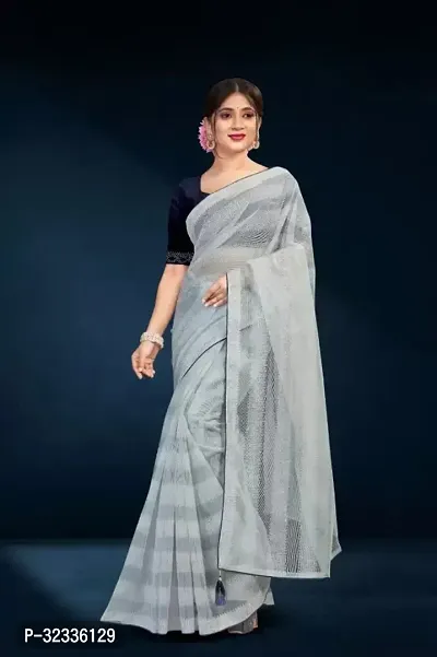 Embroidered Banarasi Net Saree