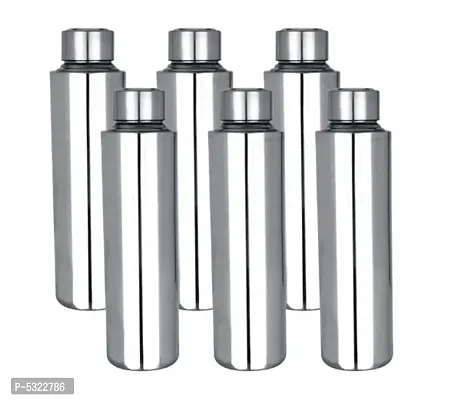 Stainless Steel Fridge Water Bottle  for Home/Office/Gym/School/Collage 900 ML Pack of 6 Pcs-thumb0