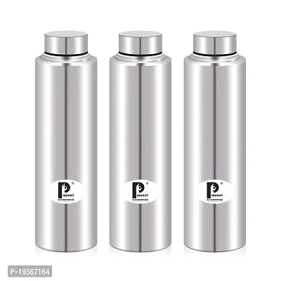 PIQUANT Stainless Steel Fridge Water Bottle  for Home/Office/Gym/School/Collage 900 ML Pack of 3 Pcs