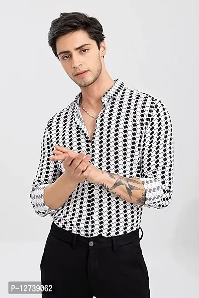 Men Regular Fit striped Full Sleeve Casual Latest Trendy Shirt-thumb3