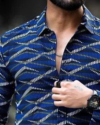 Men Regular Fit striped Full Sleeve Casual Latest Trendy Shirt-thumb3