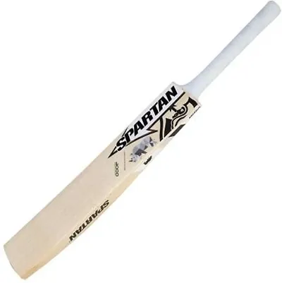 TOSKA Cricket Bat Full Size Popular Willow Spartan Cricket Bat with Extra One Grip for Tennis Ball, Leather Ball Rubber Ball, Plastic Ball (Men|Women) (White)