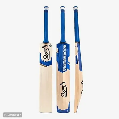 TOSKA Cricket Bat Full Size Popular Willow Kookaburra Cricket Bat for Tennis Ball, Leather Ball Rubber Ball, Plastic Ball (Men|Women) (Blue)-thumb0