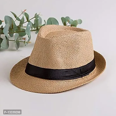 Buy CLOTHERA Fashion Straw Fedora/Trilby Summer Hat for Men (Golf Cap  Brown) Online In India At Discounted Prices