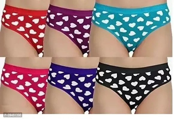 Beautiful Multicoloured Cotton Blend Hipster Panty For Women