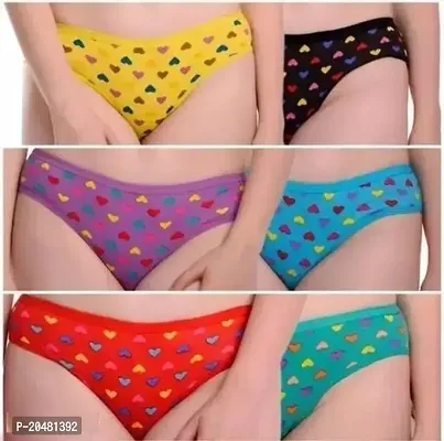 Beautiful Multicoloured Cotton Hipster Panty For Women