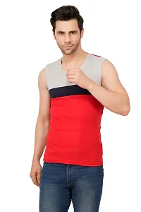Men's Premium Sleeveless Modern Cotton Gym Vest Round Neck Slim Fit for All Season 1018 (Pack of 1)-thumb4