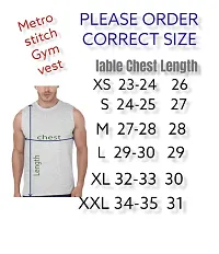 Men's Premium Sleeveless Modern Cotton Gym Vest Round Neck Slim Fit for All Season (Pack of 1) (XL, Black)-thumb2
