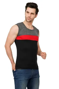 Men's Premium Sleeveless Modern Cotton Gym Vest Round Neck Slim Fit for All Season (Pack of 1) (XS)-thumb2