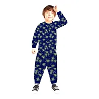 Stylish Multicoloured Cotton Sleep Wear Top With Bottom Set For Kids Pack Of 2-thumb1