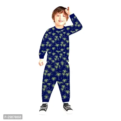 Stylish Multicoloured Cotton Sleep Wear Top With Bottom Set For Kids Pack Of 2-thumb2