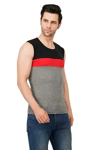 Men's Premium Sleeveless Modern Cotton Gym Vest Round Neck Slim Fit for All Season 1018 (Pack of 1)-thumb1