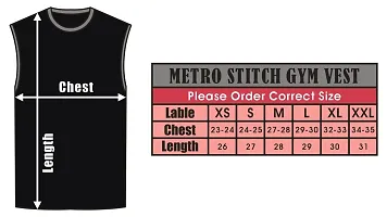 Men's Premium Sleeveless Modern Cotton Gym Vest Round Neck Slim Fit for All Season (Pack of 1) (S, Black)-thumb2