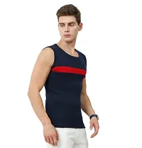 Men's Premium Sleeveless Modern Cotton Gym Vest Round Neck Slim Fit 1014 (Pack of 1)-thumb1