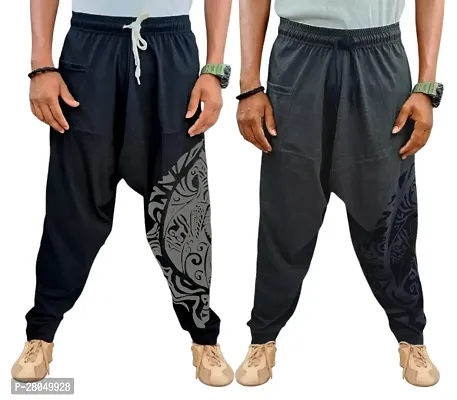 Unisex Tribal Printed Cotton Loose-Fit Harem Pants Pack Of 2