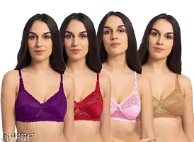Stylish Fancy Net Solid Padded Bras For Women Pack Of 1-thumb2
