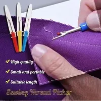 Sewing Essentials Set Seam Ripper, Threader, Pearl Pins, Needle Compact, Safety Pin, Thread Cutter, 21 Pieces of Threads, 3 Pieces-thumb1