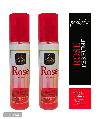 Set of 2 Rose 125ml spray perfume for men and women