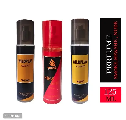 Set of 3 Smoke,HeShe and Nude 125ml spray perfume