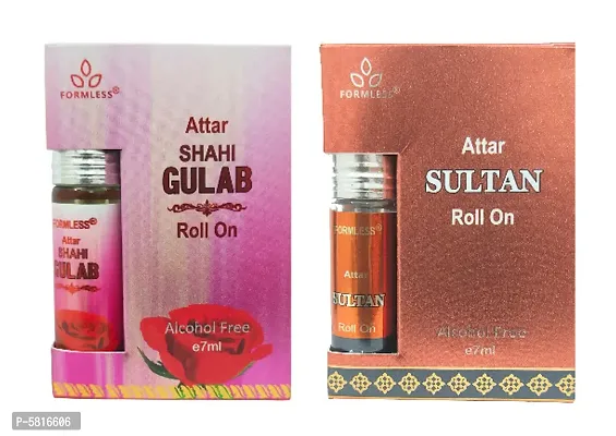 Set of 2 Shahi Gulab and Sultan 7ml attar