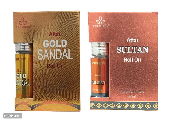 Set of 2 Gold Sandal an Sultan 7ml attars