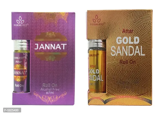 Set of 2 Jannat and Gold Sandal 7ml attars