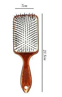 Plastic Handle Rectangle Hair Brush-thumb1