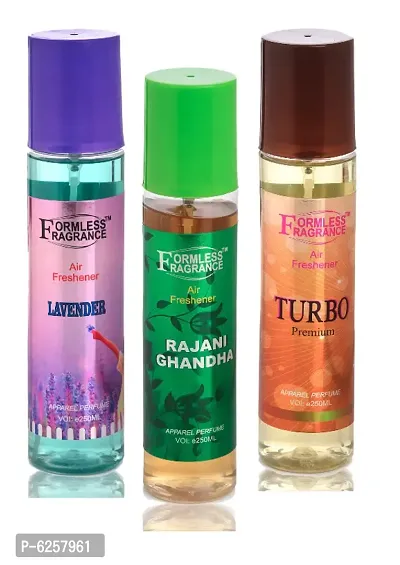 Formless Room Freshener Lavender 250ml, Rajniagndha 250ml and Turbo 250ml