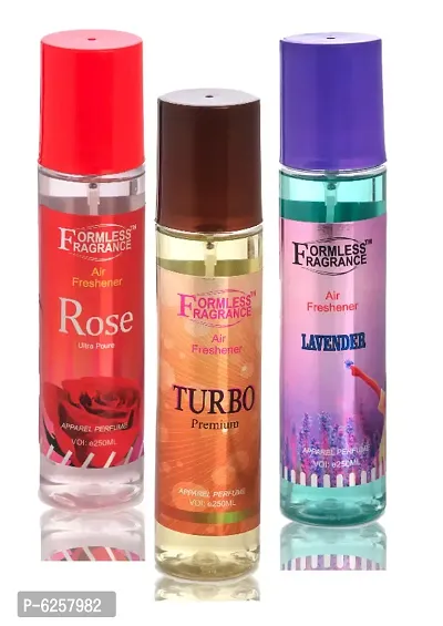 Formless Room freshener Rose 250ml ,Turbo 250ml and Lavender 250ml