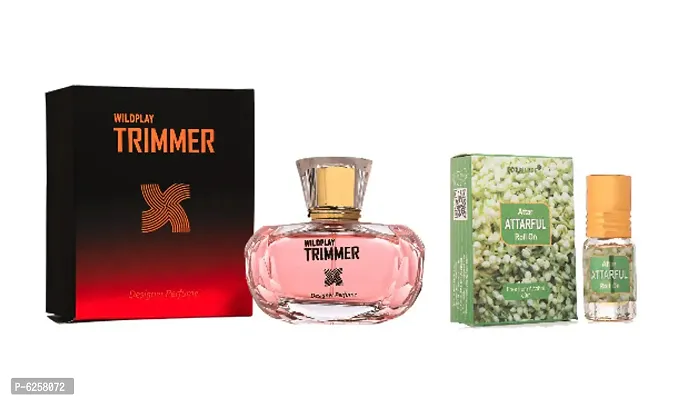 Combo of Trimmer 100ml  perfume and Attarful 3ml attar