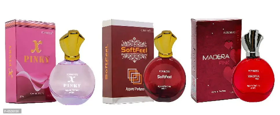 Set of X pinky , softfeel and Madera 40ml perfumes