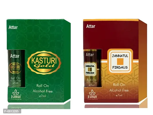 Set fo Kasturi Gold and Jannatul Firdaus 7ml attars